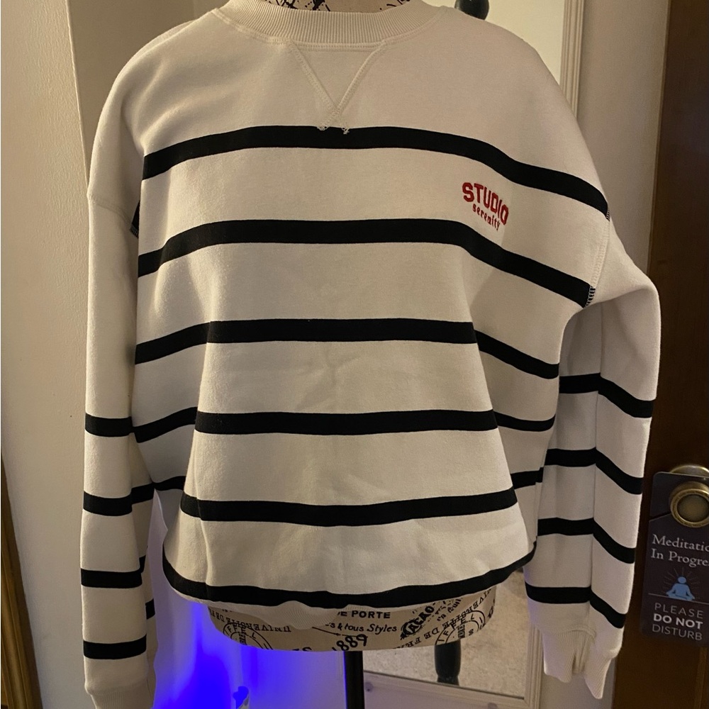 Studio Striped Sweatshirt oversized Small